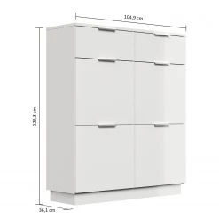 Posseik Meuble à chaussures Asker IV - Blanc brillant 18 Posseik Meuble à chaussures Asker IV - Blanc brillant -Vestiaires Soldes 1000272578 210614 06040800192 SKETCH DETAILS P000000001000272578 sketch