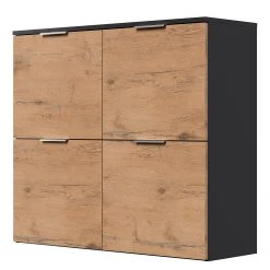 Posseik Meuble à chaussures III - Imitation chêne Artisan / Anthracite