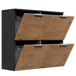 Posseik Meuble à chaussures III - Imitation chêne Artisan / Anthracite -Vestiaires Soldes 1000272587 210614 06042300255 DETAILS P000000001000272587