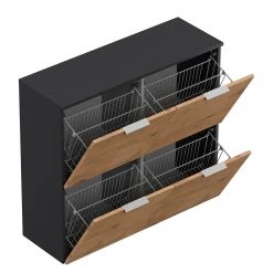 Posseik Meuble à chaussures III - Imitation chêne Artisan / Anthracite -Vestiaires Soldes 1000272587 210614 06042300256 DETAILS P000000001000272587