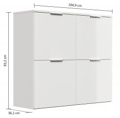 Posseik Meuble à chaussures III - Imitation chêne Artisan / Anthracite -Vestiaires Soldes 1000272587 210614 06042400262 SKETCH DETAILS P000000001000272587 sketch