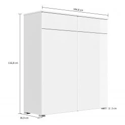Posseik Meuble à chaussures Elite I - Imitation chêne - Largeur : 105 cm -Vestiaires Soldes 1000272822 210614 14302300379 SKETCH DETAILS P000000001000272822 sketch
