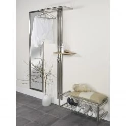 Loftscape Porte-manteau mural Palacio III - Métal / Chêne massif - Argenté / Chêne 6 Loftscape Porte-manteau mural Palacio III - Métal / Chêne massif - Argenté / Chêne -Vestiaires Soldes 1000274254 210713 12511700025 MOOD DETAILS P000000001000274254 mood