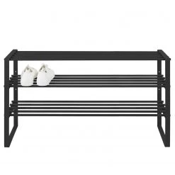 Loftscape Étagère à chaussures Welbeck II - Métal - Noir - Largeur : 100 cm