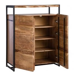 Ars manufacti Armoire à chaussures Kaawo - Acacia massif / Métal - Acacia / Noir -Vestiaires Soldes 1000276807 220803 035 DETAILS P000000001000276807