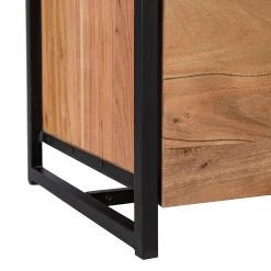 Ars manufacti Armoire à chaussures Kaawo - Acacia massif / Métal - Acacia / Noir -Vestiaires Soldes 1000276807 220803 060 DETAILS P000000001000276807