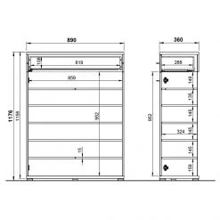 Fredriks Meuble à chaussures Fluur -Vestiaires Soldes 1000283767 210805 12370600017 SKETCH DETAILS P000000001000283767 sketch