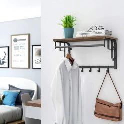 Red Living Porte-manteau mural Montevallo II - Marron -Vestiaires Soldes 1000283956 210813 06354800150 MOOD DETAILS P000000001000283956 mood