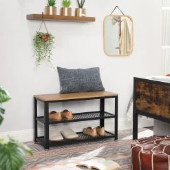 Red Living Étagère à chaussures Copake I - Marron clair / Noir 8 Red Living Étagère à chaussures Copake I - Marron clair / Noir -Vestiaires Soldes 1000283982 210813 06355900285 MOOD DETAILS P000000001000283982 mood