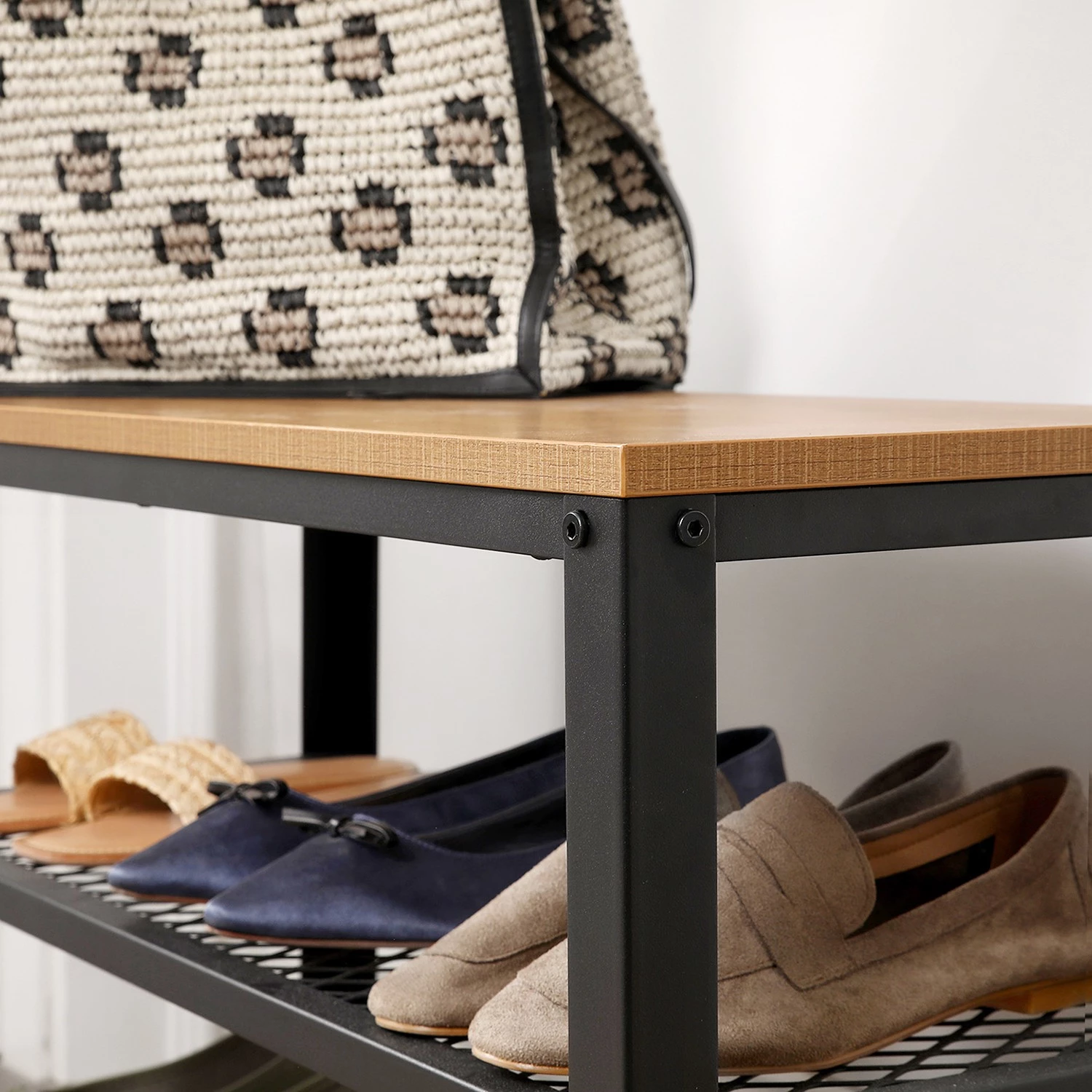 Red Living Étagère à chaussures Copake I - Marron clair / Noir 4 Red Living Étagère à chaussures Copake I - Marron clair / Noir – Image 4