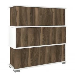 Loftscape Meuble à chaussures Navelli - Blanc / Imitation noyer