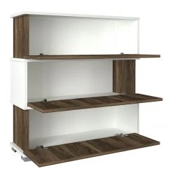 Loftscape Meuble à chaussures Navelli - Blanc / Imitation noyer -Vestiaires Soldes 1000284332 210809 06082800044 DETAILS P000000001000284332