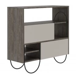 Loftscape Meuble à chaussures Nep - Imitation chêne fumé