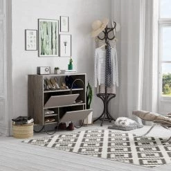 Loftscape Meuble à chaussures Nep - Imitation chêne fumé -Vestiaires Soldes 1000284355 210809 06085700145 MOOD DETAILS P000000001000284355 mood