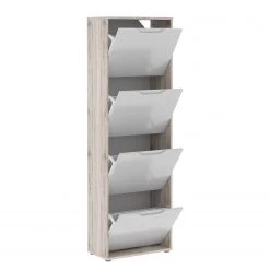 Loftscape Meuble à chaussures Siano - Blanc brillant / Imitation chêne -Vestiaires Soldes 1000285705 220908 030 DETAILS P000000001000285705