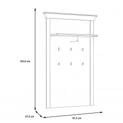 Ridgevalley Porte-manteaux mural Kimbark - Imitation pin blanc 7 Ridgevalley Porte-manteaux mural Kimbark - Imitation pin blanc -Vestiaires Soldes 1000295083 211125 144854000534 SKETCH DETAILS P000000001000295083 sketch