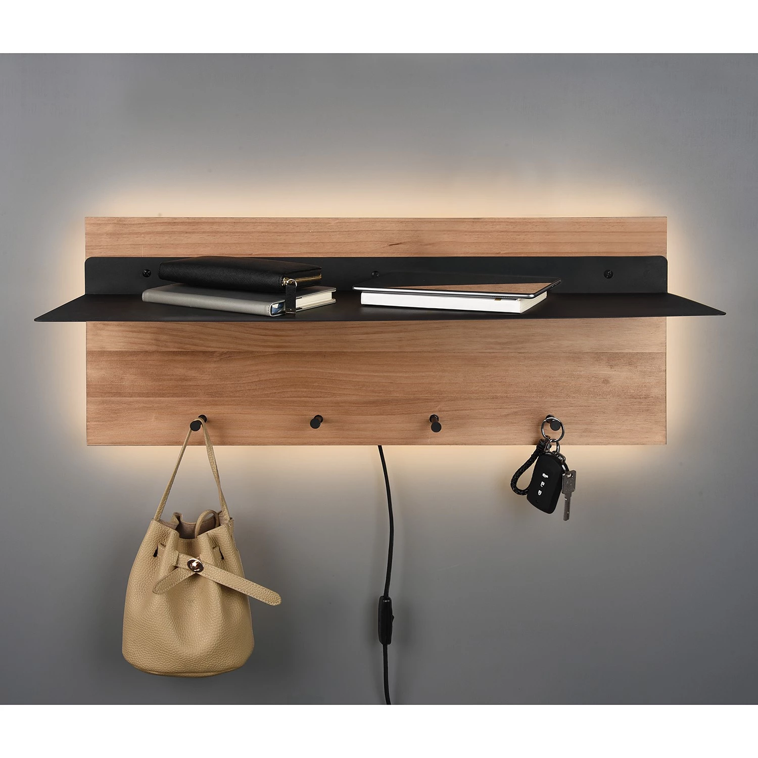 Red Living Porte-manteau mural Smara II - Eucalyptus massif / Métal - Eucalyptus / Noir 4 Red Living Porte-manteau mural Smara II - Eucalyptus massif / Métal - Eucalyptus / Noir – Image 4