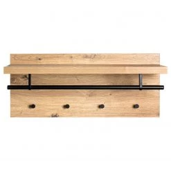 Red Living Porte-manteau mural Patos - Imitation chêne / Noir -Vestiaires Soldes 1000300695 211015 10493500055 DETAILS P000000001000300695