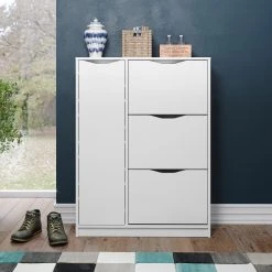 Trendteam Meuble à chaussures Basix - Blanc -Vestiaires Soldes 1000300849 211015 12542400062 MOOD DETAILS P000000001000300849 mood