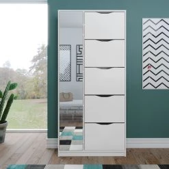 Trendteam Armoire à chaussures Basix - Blanc -Vestiaires Soldes 1000300855 211015 125444000105 MOOD DETAILS P000000001000300855 mood