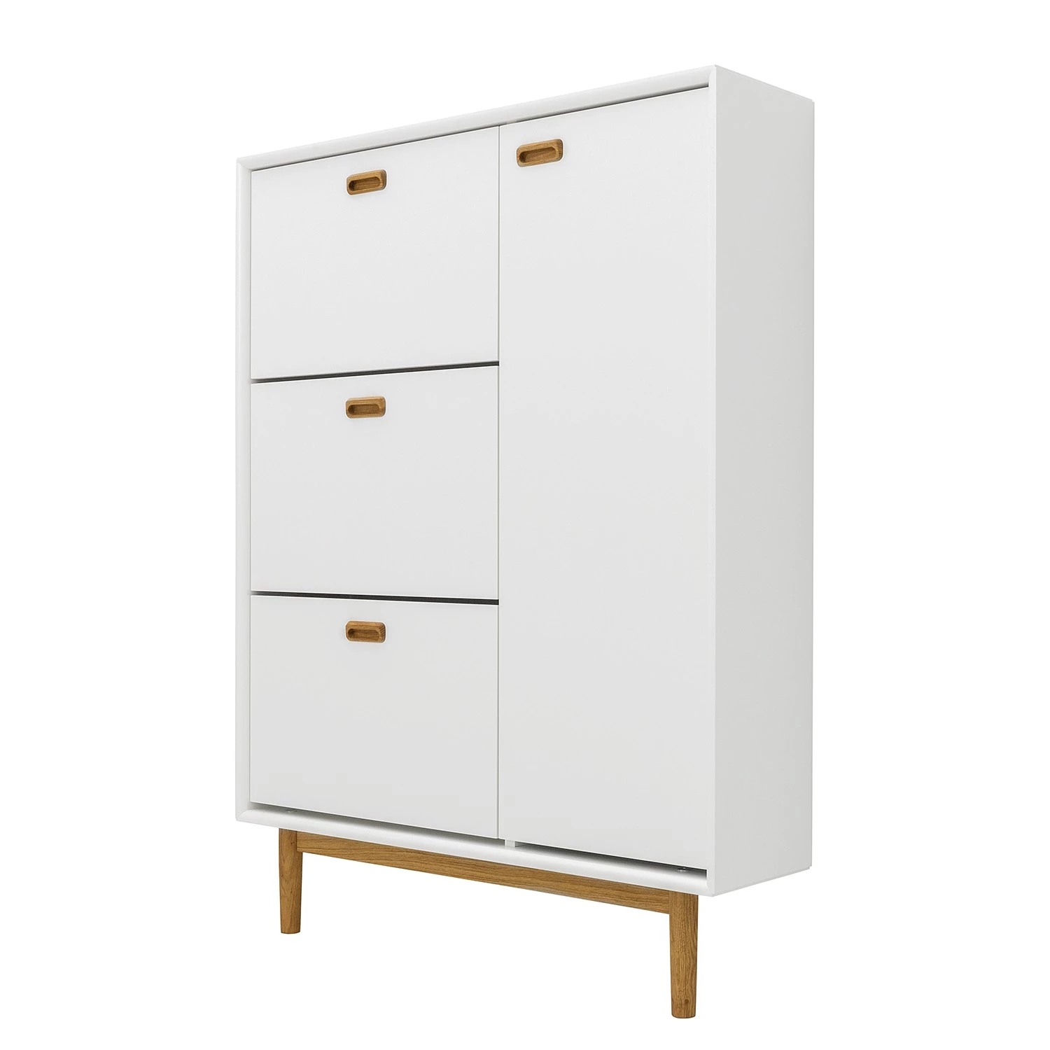 Tenzo Meuble à chaussures Svea - Blanc / Chêne 1 Tenzo Meuble à chaussures Svea - Blanc / Chêne