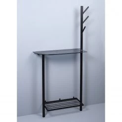 Red Living Porte-manteau Vica - Verre / Métal - Gris / Noir -Vestiaires Soldes 1000317035 220119 112021000026 MOOD DETAILS P000000001000317035 mood