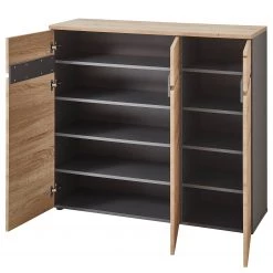 Loftscape Meuble à chaussures Moosic II - Imitation chêne artisan / Graphite -Vestiaires Soldes 1000318922 220106 160817000047 DETAILS P000000001000318922