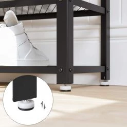 Red Living Étagère à chaussures Morristown - Métal - Marron / Noir -Vestiaires Soldes 1000329416 220203 16155100060 DETAILS P000000001000329416