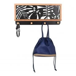 Red Living Porte-manteau Narrogin - Métal - Noir / Imitation chêne -Vestiaires Soldes 1000341901 220323 040 DETAILS P000000001000341901