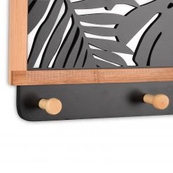 Red Living Porte-manteau Narrogin - Métal - Noir / Imitation chêne -Vestiaires Soldes 1000341901 220323 060 DETAILS P000000001000341901