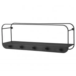 Loftscape Porte-manteaux mural Gräfenhain - Métal - Noir