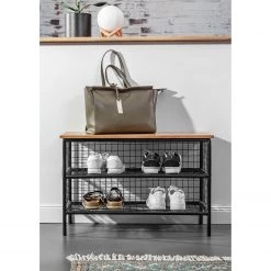 Red Living Étagère à chaussures Ugo - Manguier massif / Métal - Manguier / Noir 17 Red Living Étagère à chaussures Ugo - Manguier massif / Métal - Manguier / Noir -Vestiaires Soldes 1000341958 220331 021 MOOD DETAILS P000000001000341958 mood