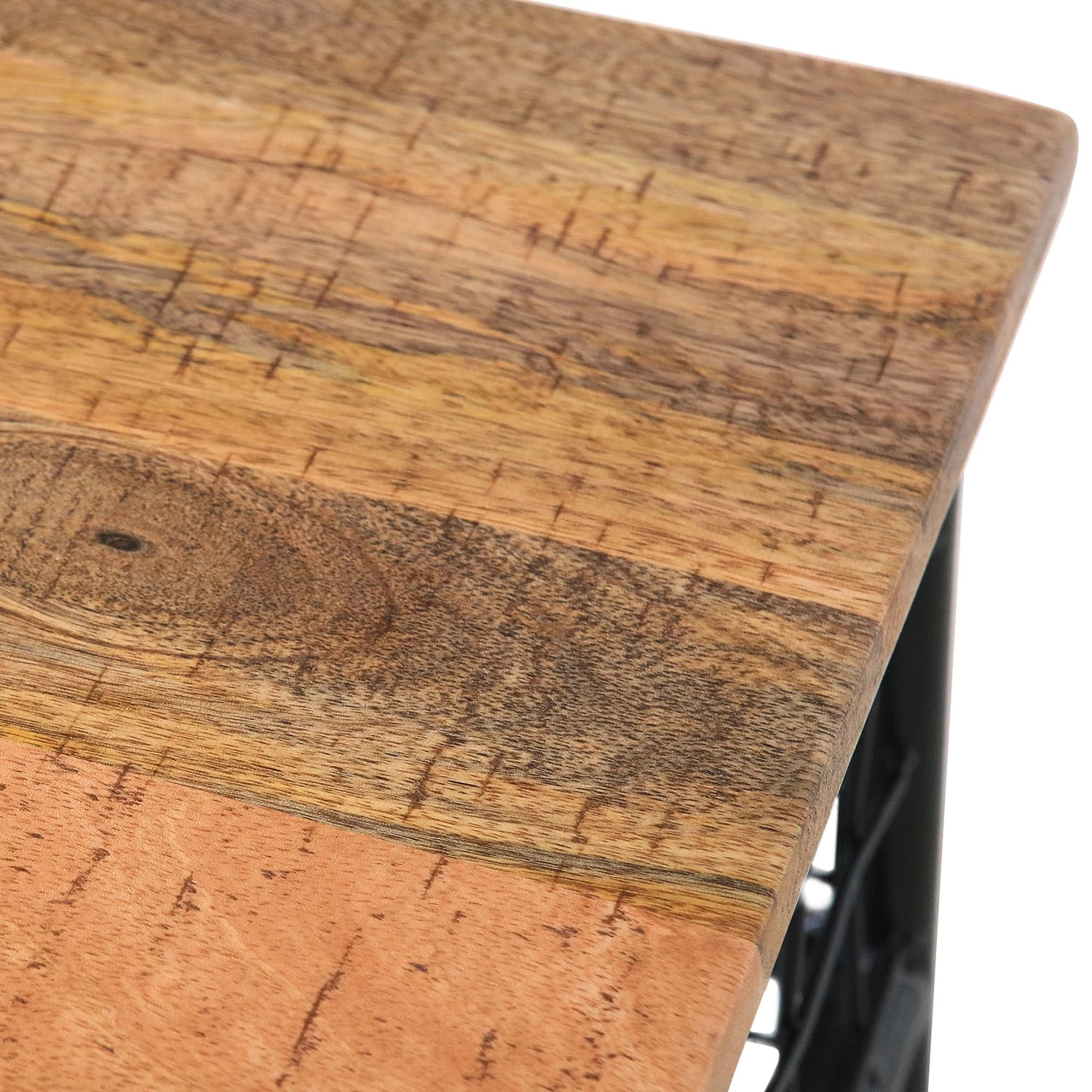 Red Living Étagère à chaussures Ugo - Manguier massif / Métal - Manguier / Noir 5 Red Living Étagère à chaussures Ugo - Manguier massif / Métal - Manguier / Noir – Image 5