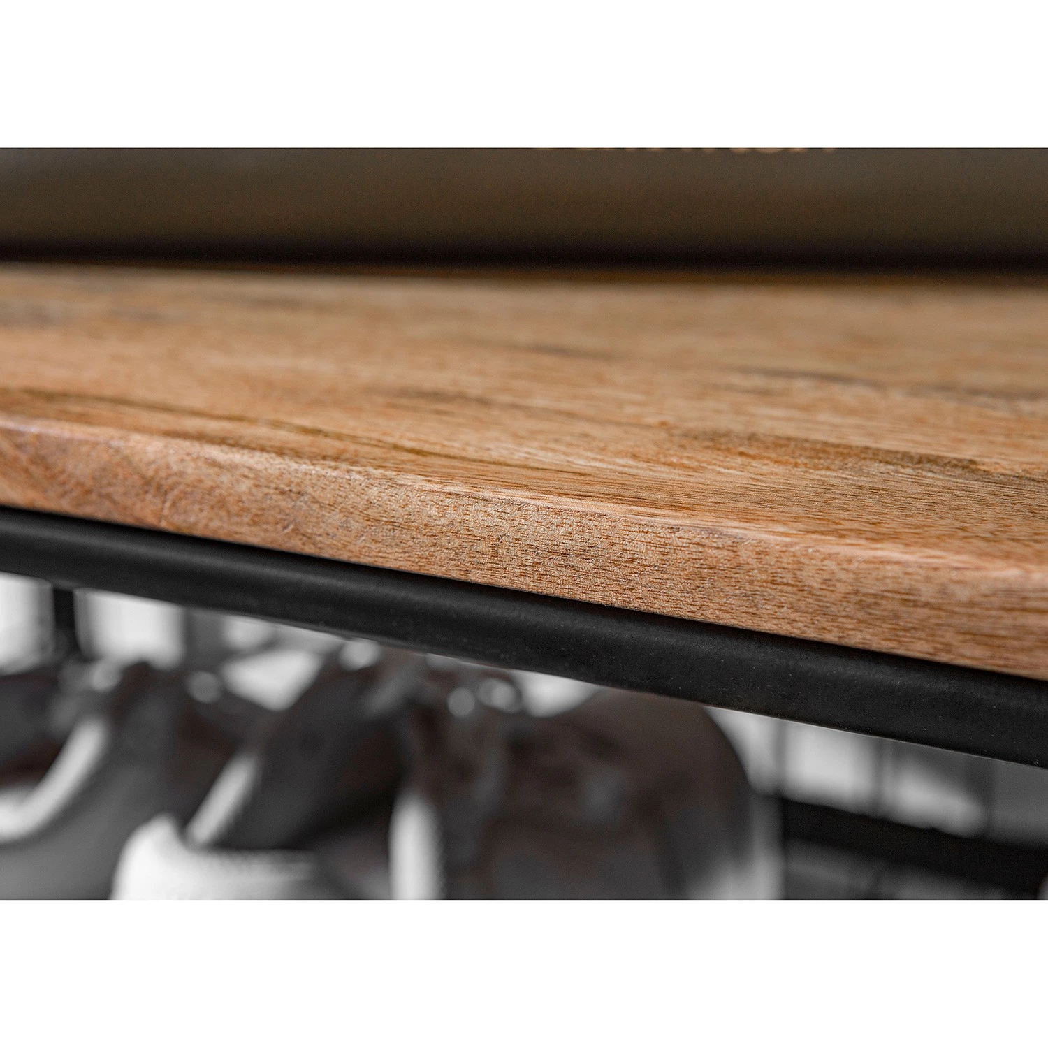 Red Living Étagère à chaussures Ugo - Manguier massif / Métal - Manguier / Noir 9 Red Living Étagère à chaussures Ugo - Manguier massif / Métal - Manguier / Noir – Image 9