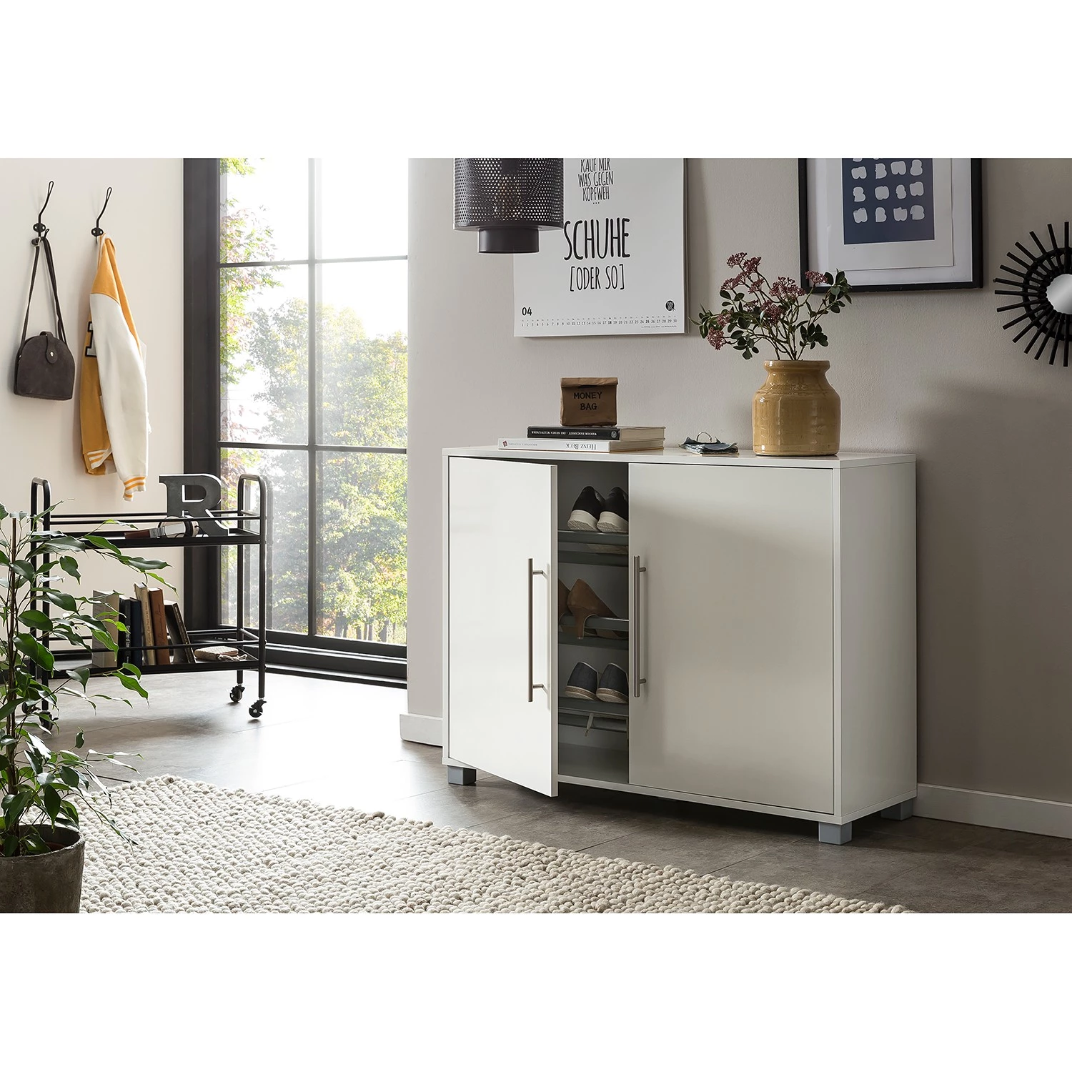 Schildmeyer Meuble à chaussures Pisa II - Blanc 3 Schildmeyer Meuble à chaussures Pisa II - Blanc – Image 3