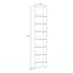 Loftscape Étagère à chaussures Smartt - Blanc / Gris 8 Loftscape Étagère à chaussures Smartt - Blanc / Gris -Vestiaires Soldes 1000344665 220414 500 SKETCH DETAILS P000000001000344665 sketch