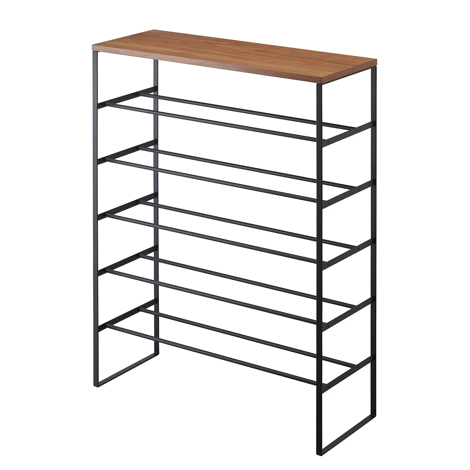 Yamazaki Étagère à chaussures Tower - Frêne massif / Métal - Noir 1 Yamazaki Étagère à chaussures Tower - Frêne massif / Métal - Noir