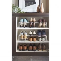 Yamazaki Étagère à chaussures Frame II - Métal - Blanc -Vestiaires Soldes 1000347239 220505 021 MOOD DETAILS P000000001000347239 mood