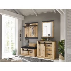 Ridgevalley Porte-manteau mural Shutter - Imitation chêne -Vestiaires Soldes 1000348670 220505 022 MOOD DETAILS P000000001000348670 mood