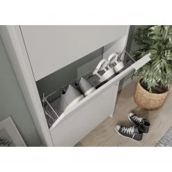 Germania Meuble à chaussures Valderas - Blanc - Hauteur : 175 cm 14 Germania Meuble à chaussures Valderas - Blanc - Hauteur : 175 cm -Vestiaires Soldes 1000352096 220512 033 DETAILS P000000001000352096