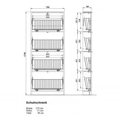 Germania Meuble à chaussures Valderas - Blanc - Hauteur : 175 cm 15 Germania Meuble à chaussures Valderas - Blanc - Hauteur : 175 cm -Vestiaires Soldes 1000352096 220512 500 SKETCH DETAILS P000000001000352096 sketch