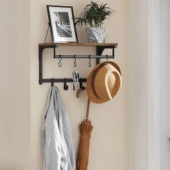 Red Living Porte-manteau mural Montevallo III - Marron / Noir -Vestiaires Soldes 1000354744 220608 022 MOOD DETAILS P000000001000354744 mood