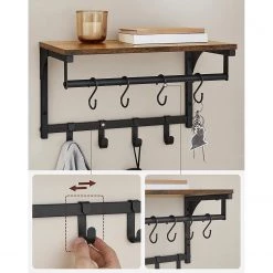 Red Living Porte-manteau mural Montevallo III - Marron / Noir -Vestiaires Soldes 1000354744 220608 031 DETAILS P000000001000354744