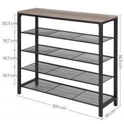 Red Living Étagère à chaussures Bettyhill II - Imitation pin gris / Noir 17 Red Living Étagère à chaussures Bettyhill II - Imitation pin gris / Noir -Vestiaires Soldes 1000354752 220608 500 SKETCH DETAILS P000000001000354752 sketch