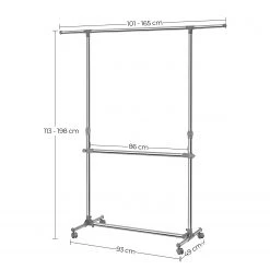 Loftscape Porte-manteau Reading II - Métal - Chrome / Gris -Vestiaires Soldes 1000354754 220608 500 SKETCH DETAILS P000000001000354754 sketch