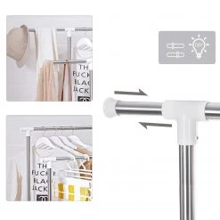 Loftscape Porte-manteau Reading I - Métal - Chrome / Blanc -Vestiaires Soldes 1000354758 220608 050 DETAILS P000000001000354758