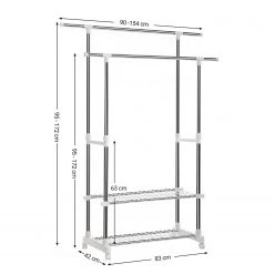 Loftscape Porte-manteau Reading I - Métal - Chrome / Blanc -Vestiaires Soldes 1000354758 220608 500 SKETCH DETAILS P000000001000354758 sketch
