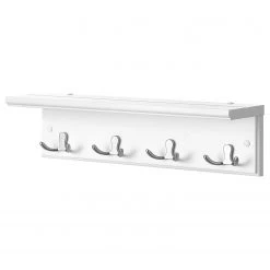 Loftscape Porte-manteau mural Westerland - Blanc / Argenté