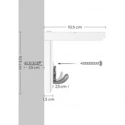Loftscape Porte-manteau mural Westerland - Blanc / Argenté -Vestiaires Soldes 1000355191 220608 501 SKETCH DETAILS P000000001000355191 sketch
