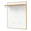 Voss Porte-manteau mural V100 III - Placage en bois véritable / Métal - Blanc